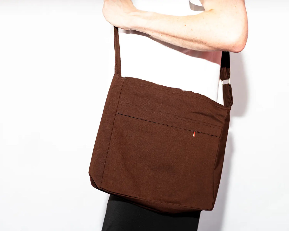 Lotus Embroidered Shoulder Bag