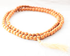 Orange Sandalwood 108 Mala Bracelet / Necklace