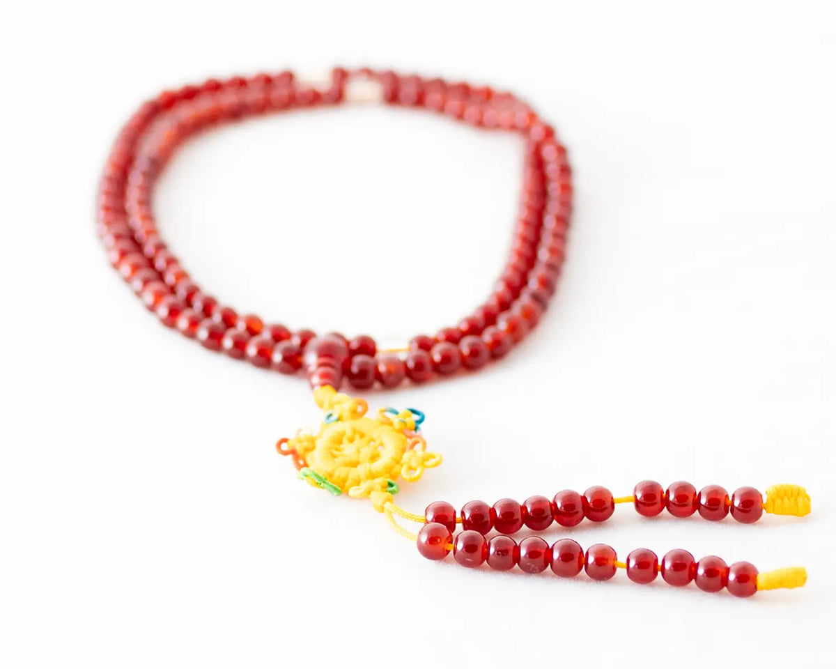Red Agate 108 Mala Beads