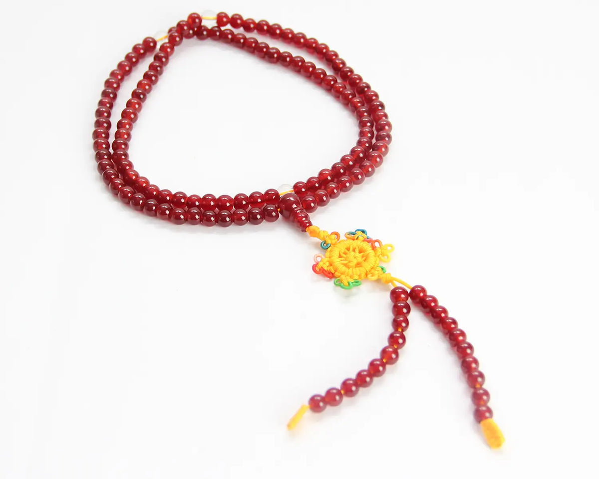Red Agate 108 Mala Beads
