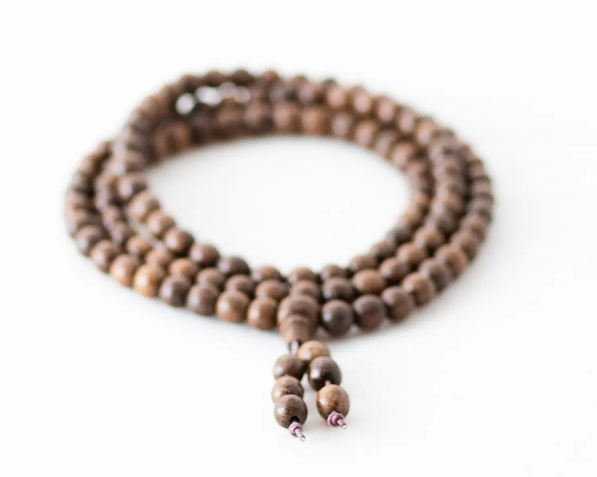 Vietnamese Natural Agarwood 108 Bead Bracelet & Necklace