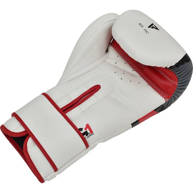 RDX F7 Boxing Gloves | Black, White & Blue MMA & Training Gloves